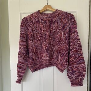 ba&sh Pink and Purple Crew Neck Sweater. New. Never worn.